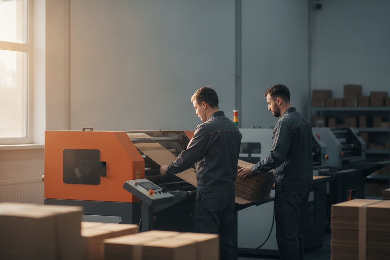 Arbeit an der Verarbeitungsmaschine im wellteam